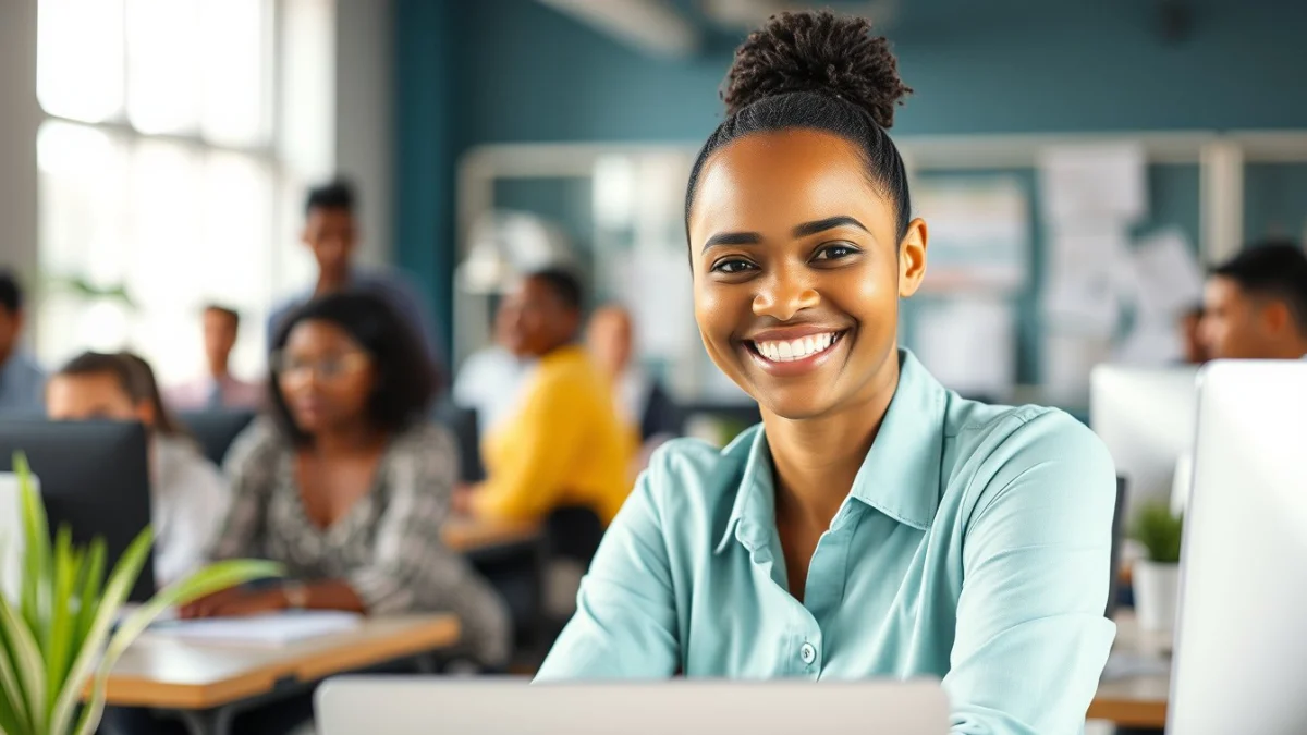 Professional learning office and administrative skills in a modern workspace