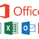microsoft office icons for word, excel, outlook and powerpoint