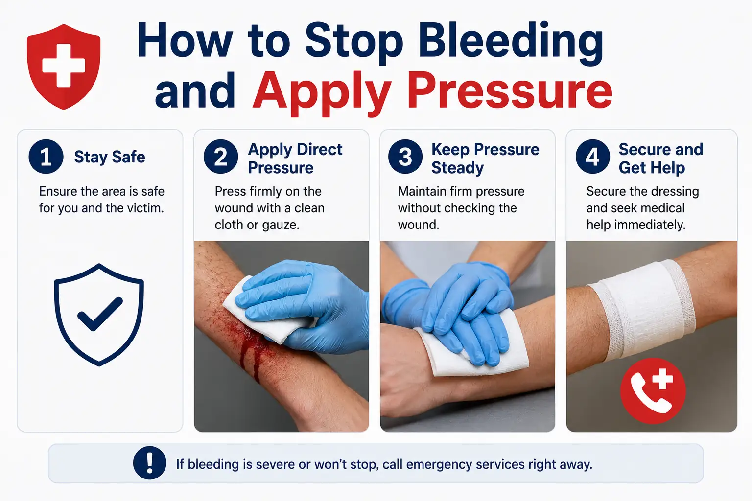 How to Stop Bleeding and Apply Pressure - Educourse