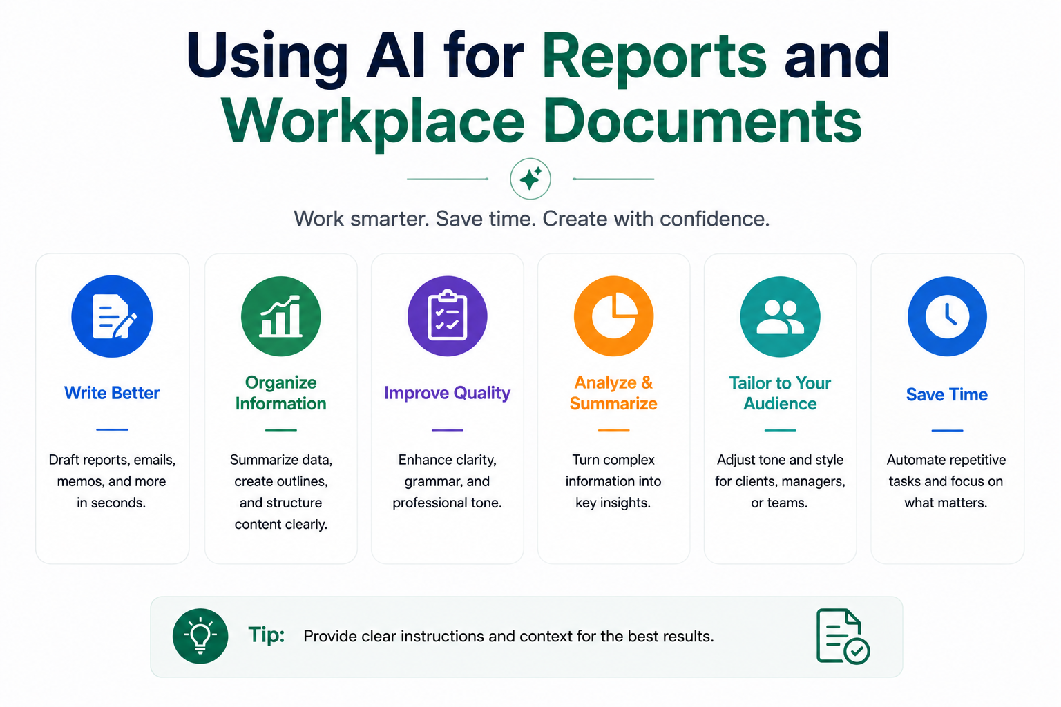Using AI for Reports and Workplace Documents - Educourse