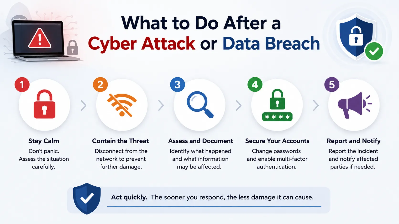 What to Do After a Cyber Attack or Data Breach - Educourse