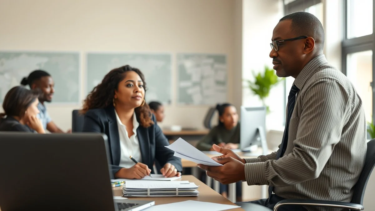 Professional learning office and administrative skills in a modern workspace
