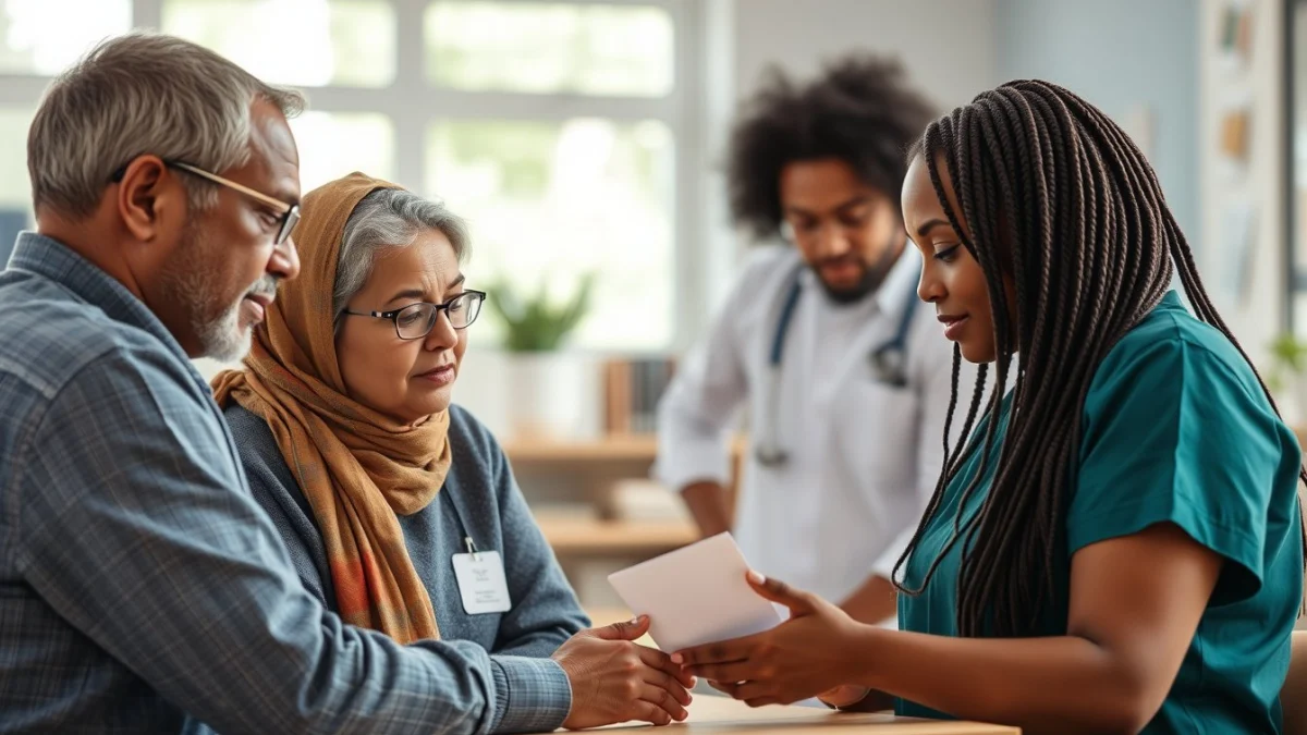 Learner studying caregiving skills in a professional training environment