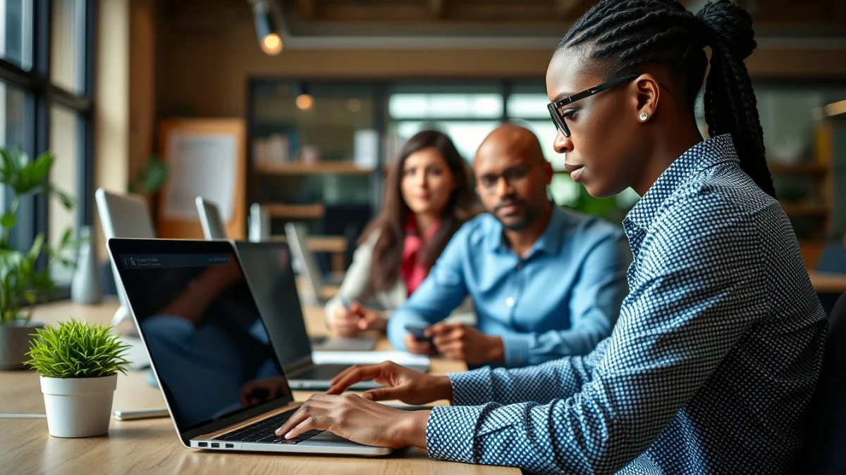 Professional learning office and administrative skills in a modern workspace