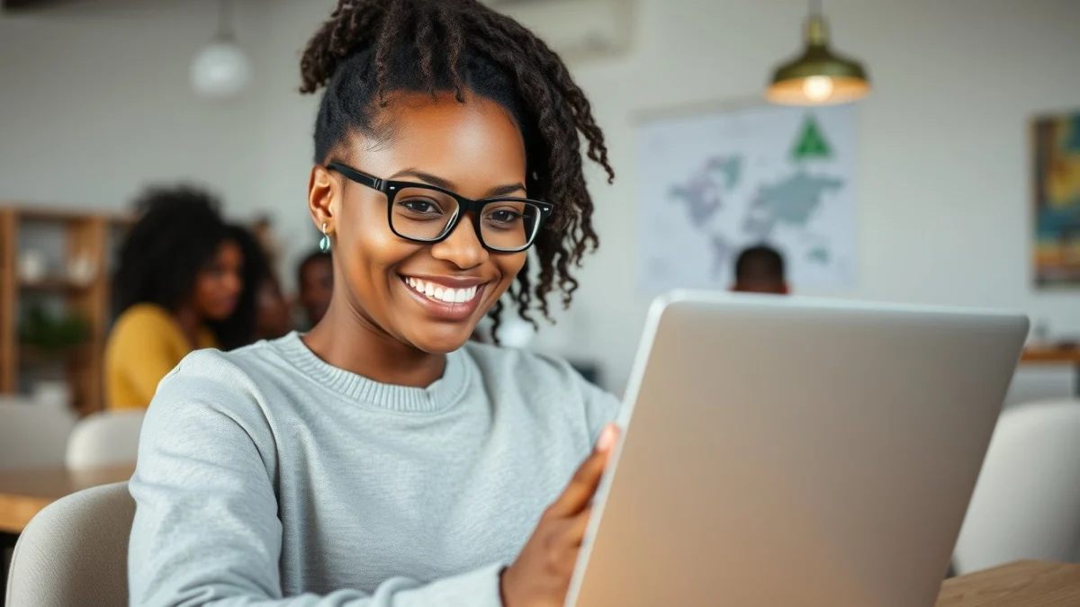Person learning aligning content with customer journey stages in a modern educational setting