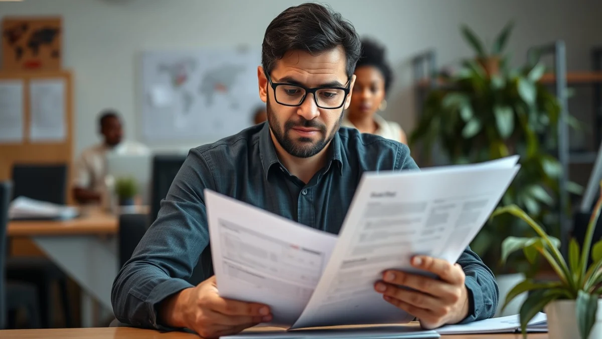 Person learning analysing debtor ageing reports in a modern educational setting