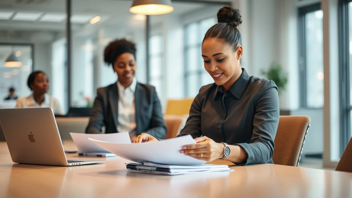 Professional learning office and administrative skills in a modern workspace