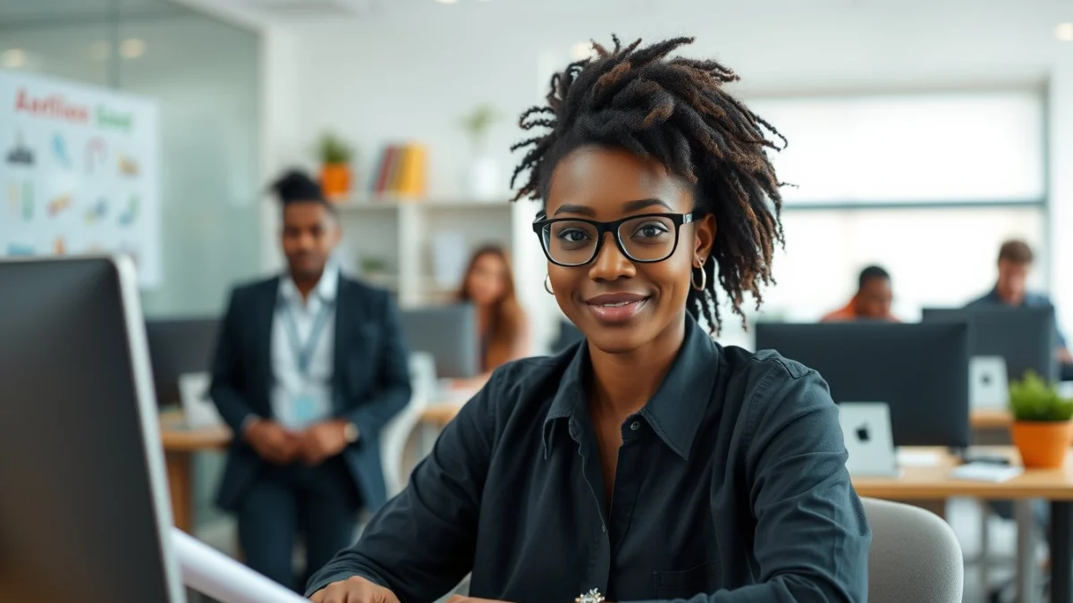 Professional learning office and administrative skills in a modern workspace