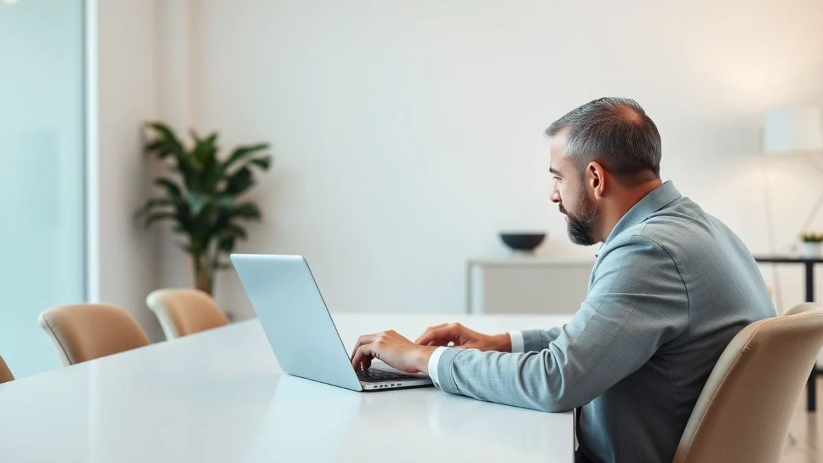 Person learning assessing candidate fit for hospitality roles in a modern educational setting