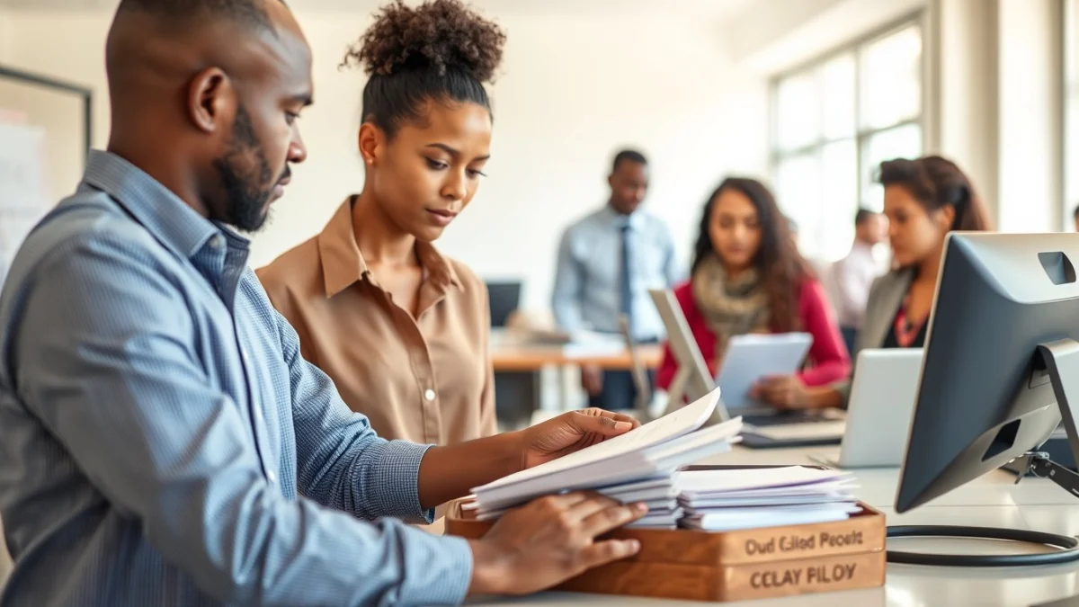 Professional learning office and administrative skills in a modern workspace