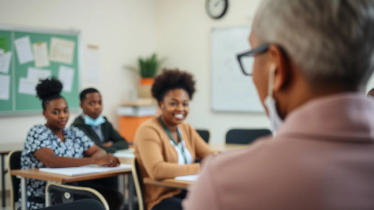 Learner studying caregiving skills in a professional training environment