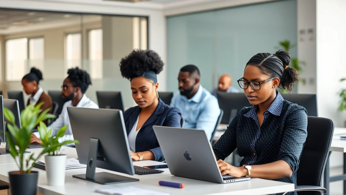Professional learning office and administrative skills in a modern workspace