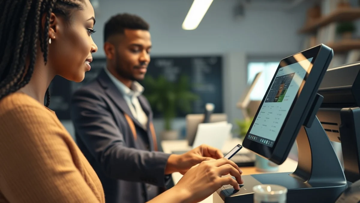 Person learning artificial intelligence skills on a laptop in a modern workspace