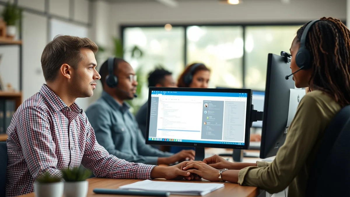 Person learning basics of managing client records digitally in a modern educational setting