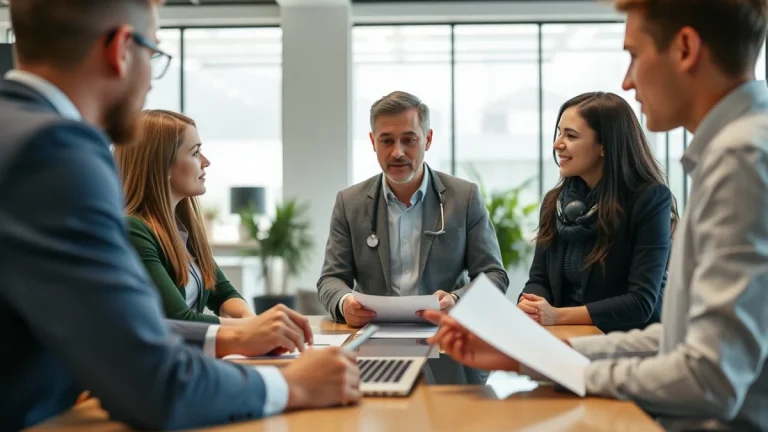 Person learning business skills in a clean modern workspace