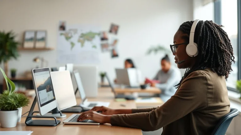 Person learning becoming a virtual assistant in a modern educational setting