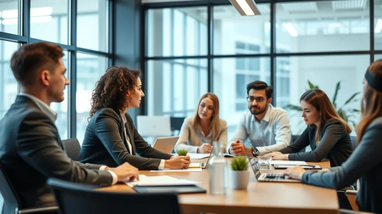 Person learning business skills in a clean modern workspace