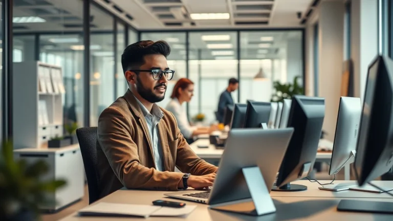 Professional learning office and administrative skills in a modern workspace