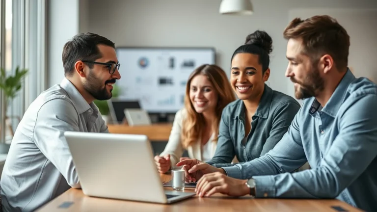 Person learning business skills in a clean modern workspace