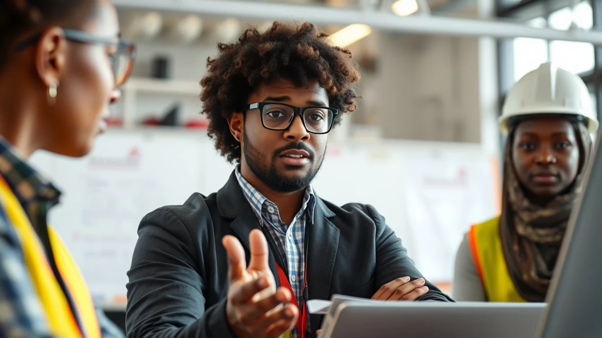 Person learning artificial intelligence skills on a laptop in a modern workspace