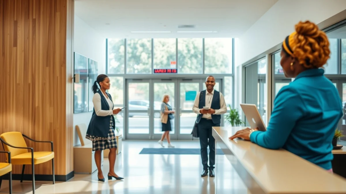 Person learning school receptionist courses in south africa in a modern educational setting
