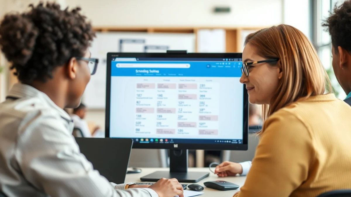 Professional learning office and administrative skills in a modern workspace
