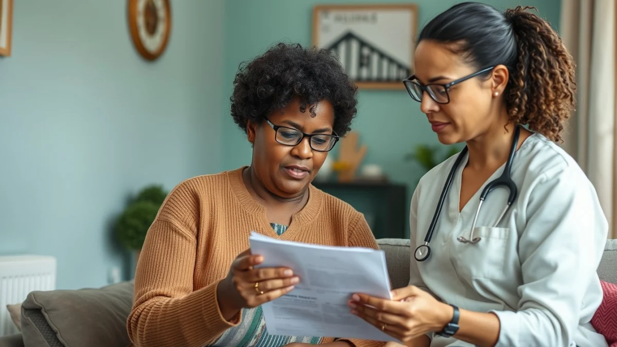 Learner studying caregiving skills in a professional training environment