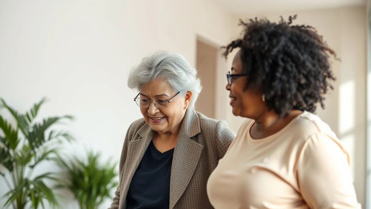 Learner studying caregiving skills in a professional training environment