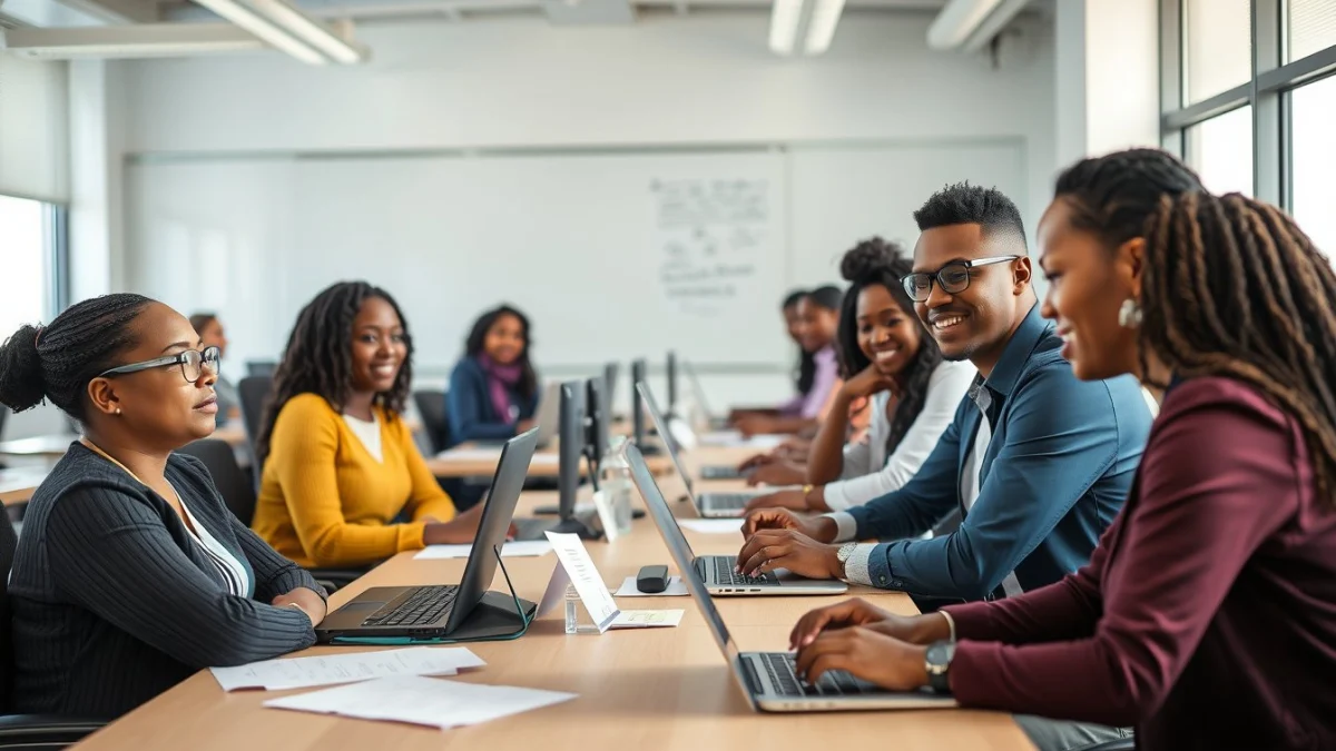 Professional learning office and administrative skills in a modern workspace