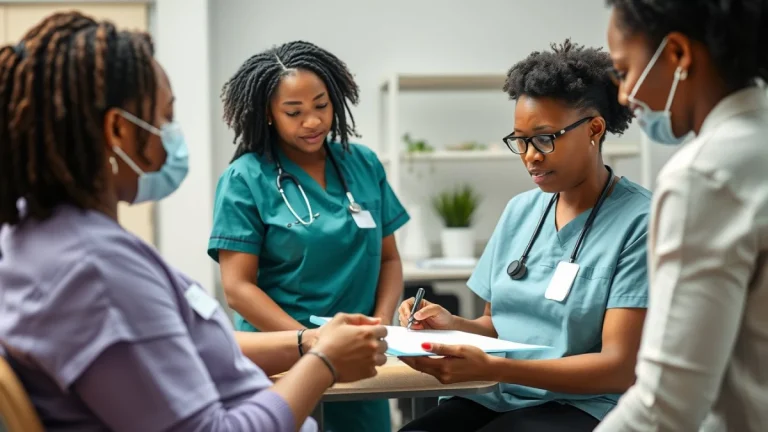 Learner studying caregiving skills in a professional training environment