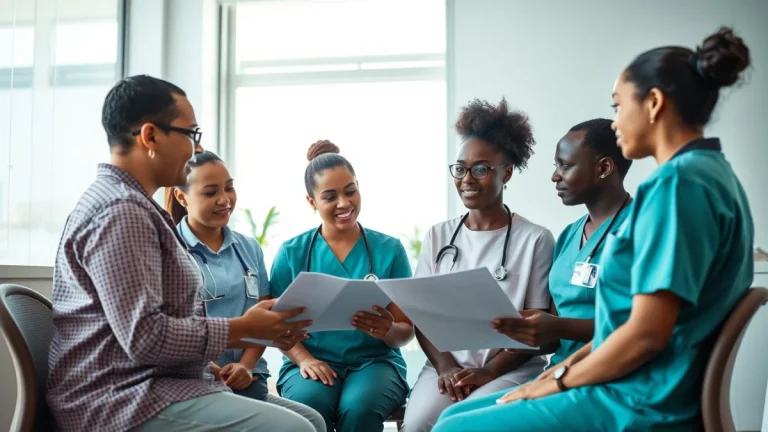 Learner studying caregiving skills in a professional training environment