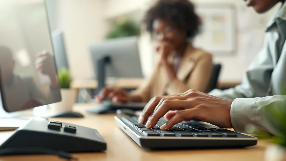 Professional learning office and administrative skills in a modern workspace