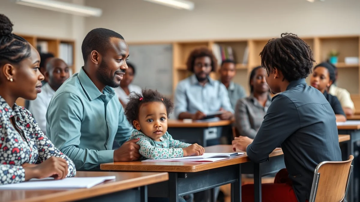 Person learning child development milestones by age in a modern educational setting