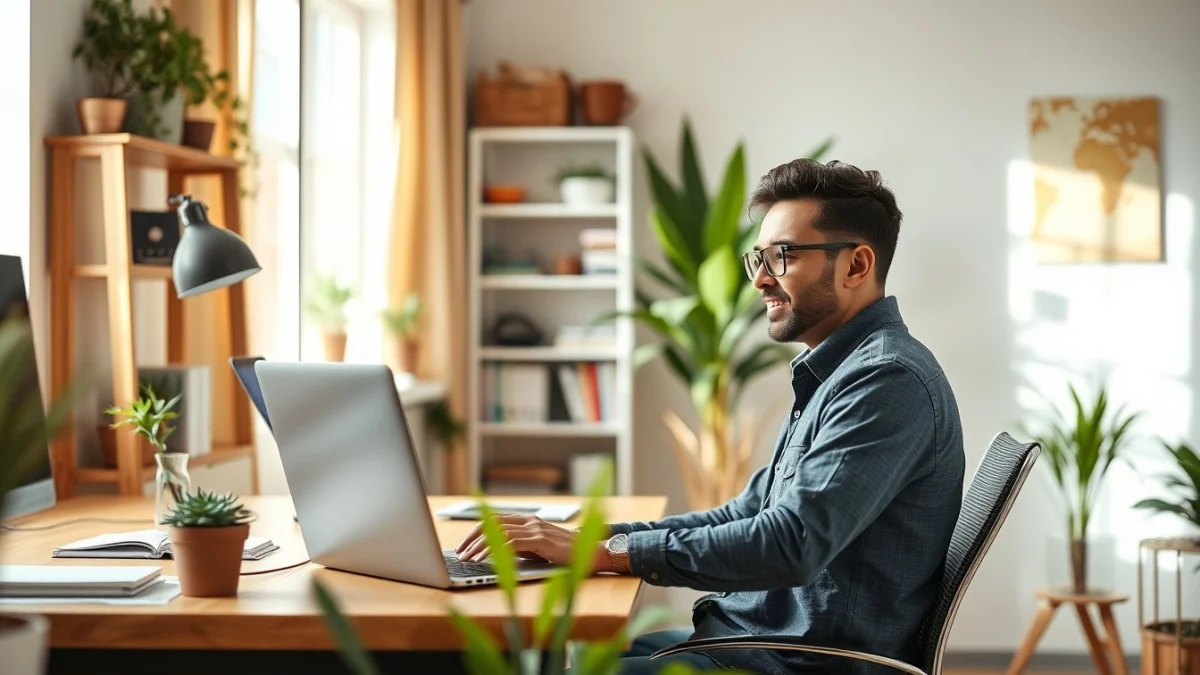 Person learning choosing the right e-commerce platform in a modern educational setting