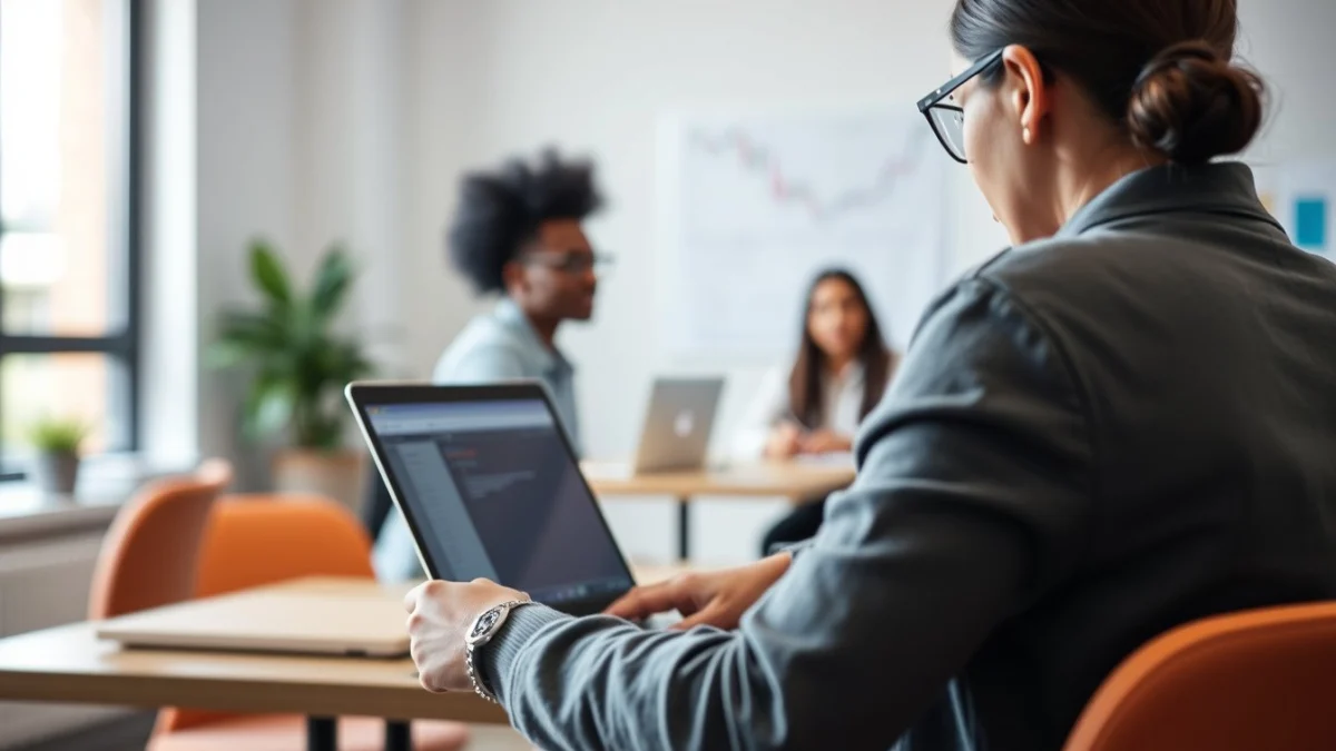 Professional learning office and administrative skills in a modern workspace