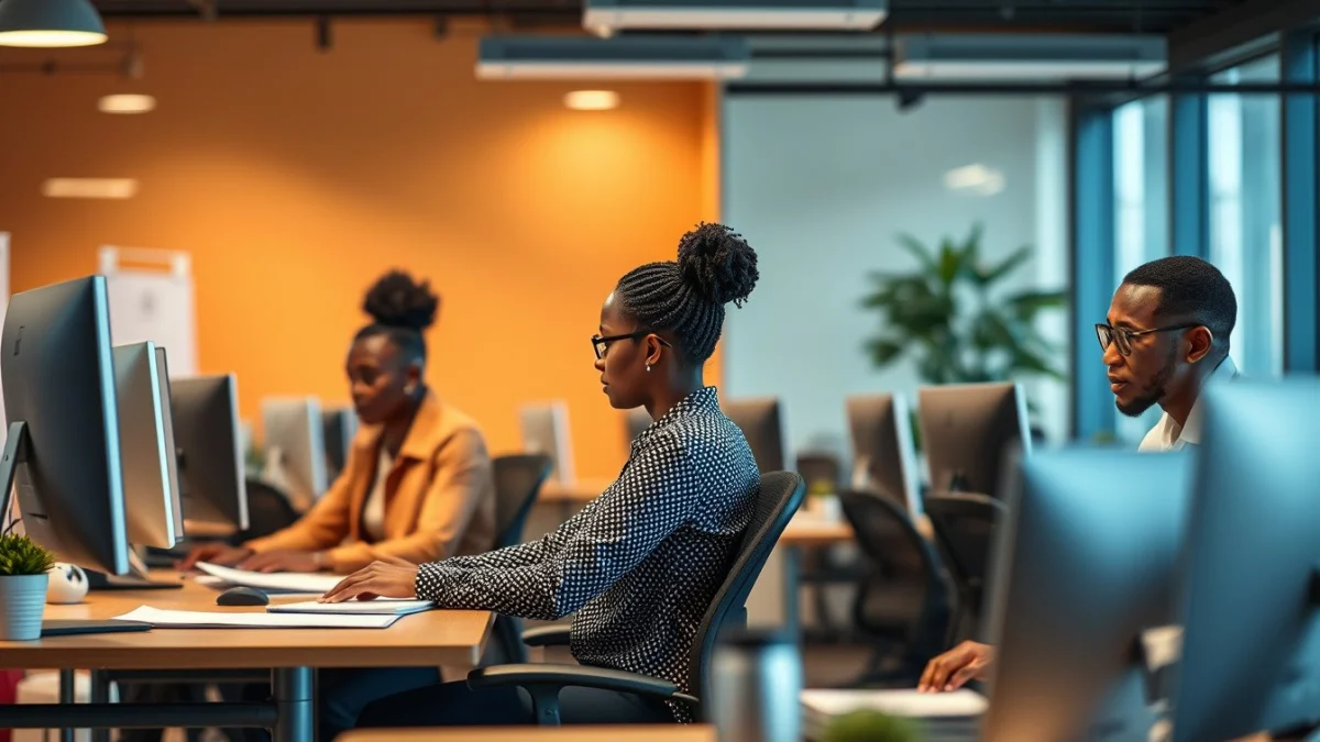 Professional learning office and administrative skills in a modern workspace