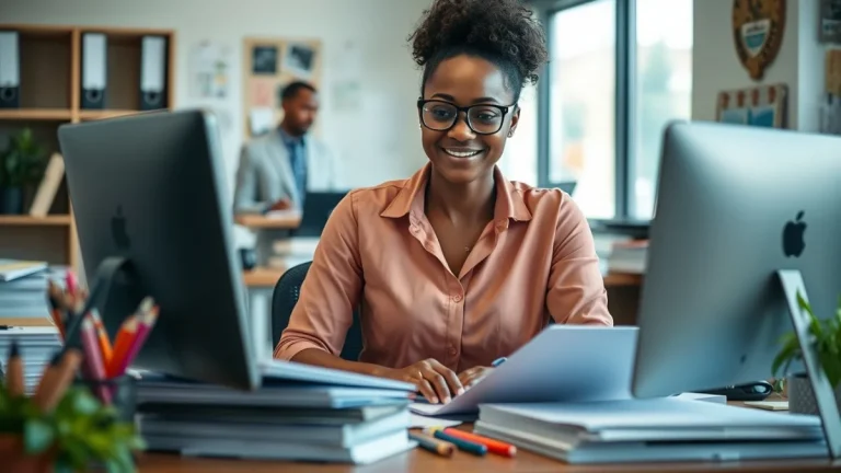 Professional learning office and administrative skills in a modern workspace