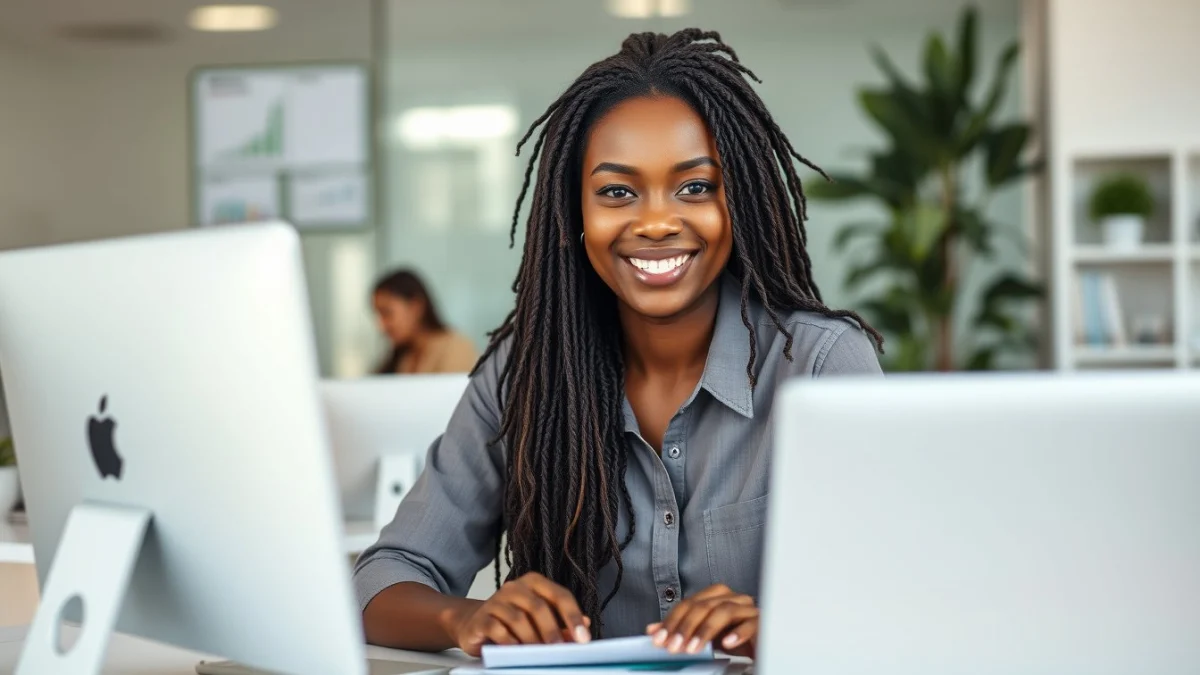 Professional learning office and administrative skills in a modern workspace