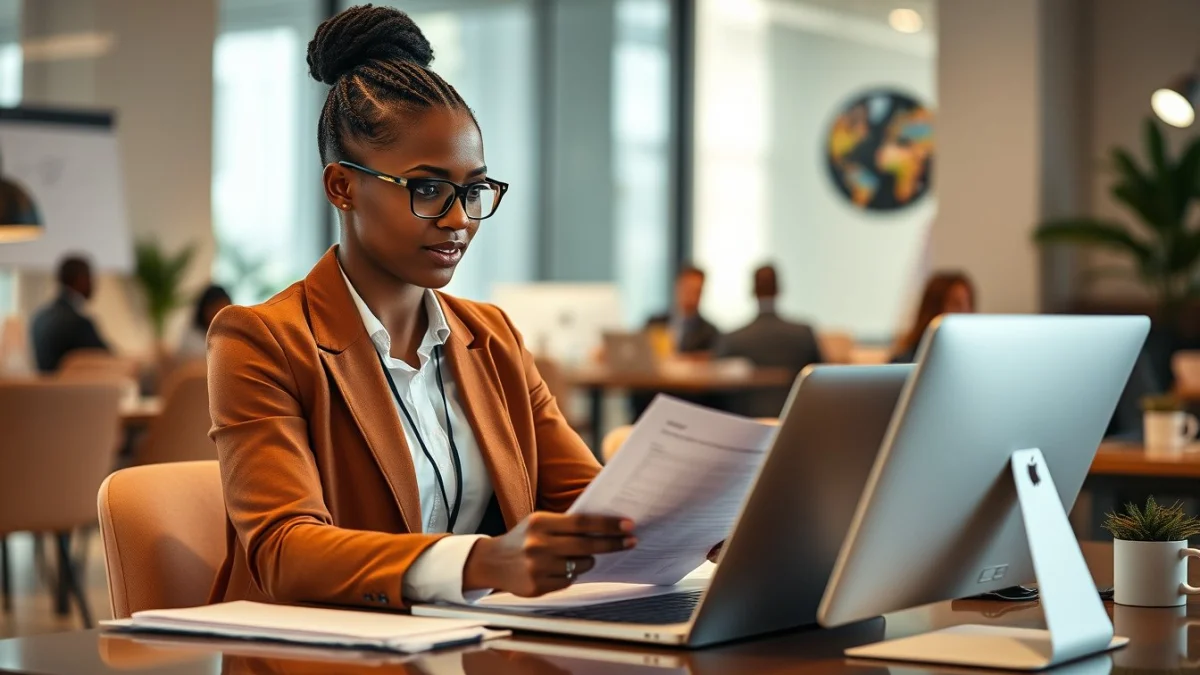 Professional learning office and administrative skills in a modern workspace