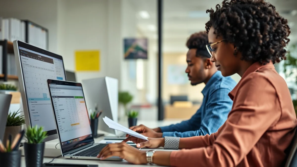 Professional learning office and administrative skills in a modern workspace