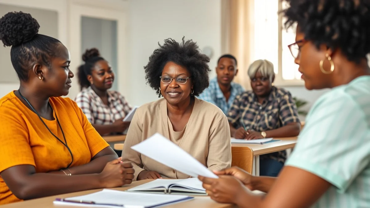 Learner studying caregiving skills in a professional training environment