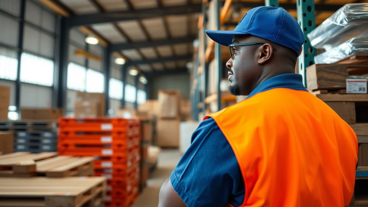 Person learning common warehouse equipment and their uses in a modern educational setting