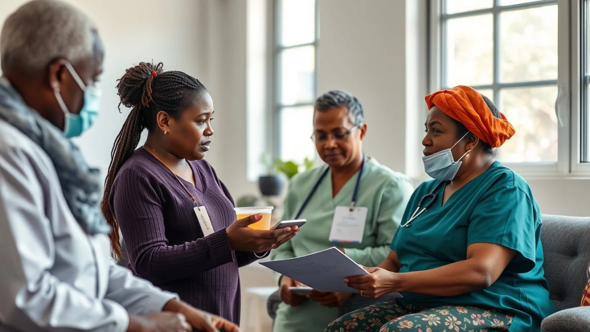 Learner studying caregiving skills in a professional training environment