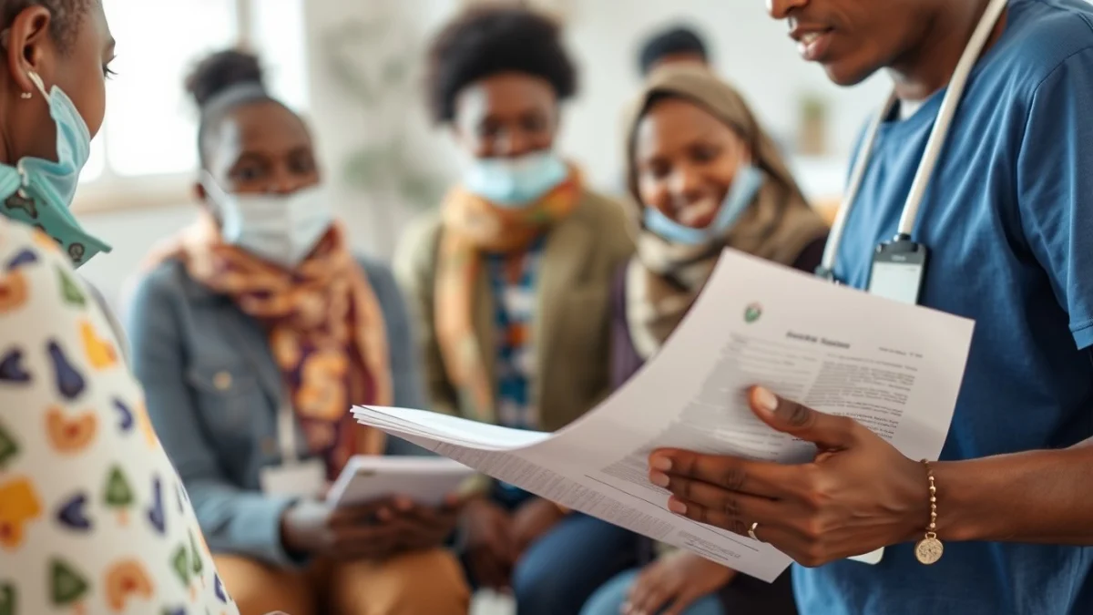 Learner studying caregiving skills in a professional training environment