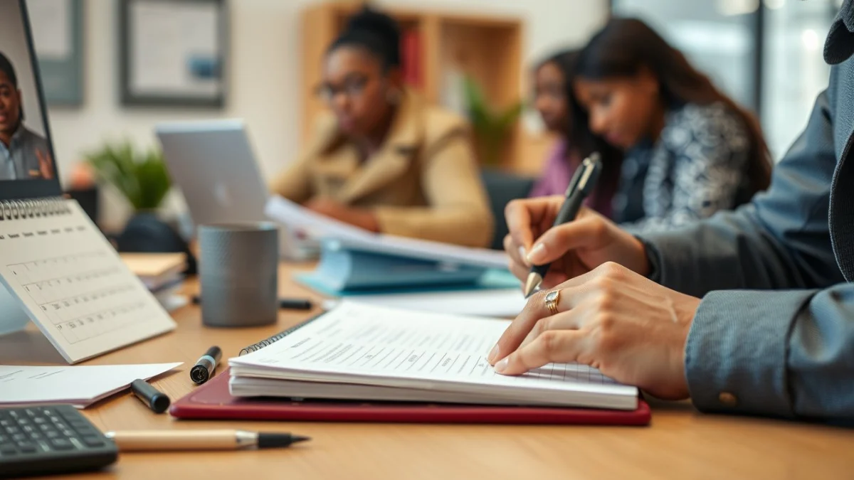 Professional learning office and administrative skills in a modern workspace