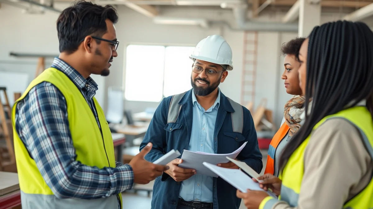 Person learning construction quality control inspector cv example in a modern educational setting