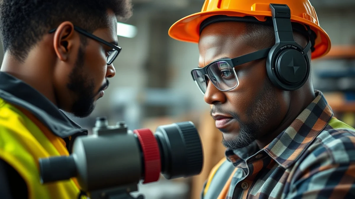 Person learning construction quality control inspector interview questions and answers in a modern educational setting