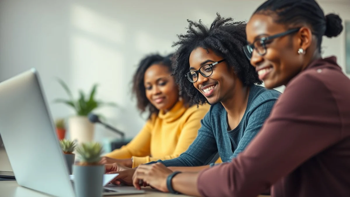 Person learning content creator interview questions and answers in a modern educational setting