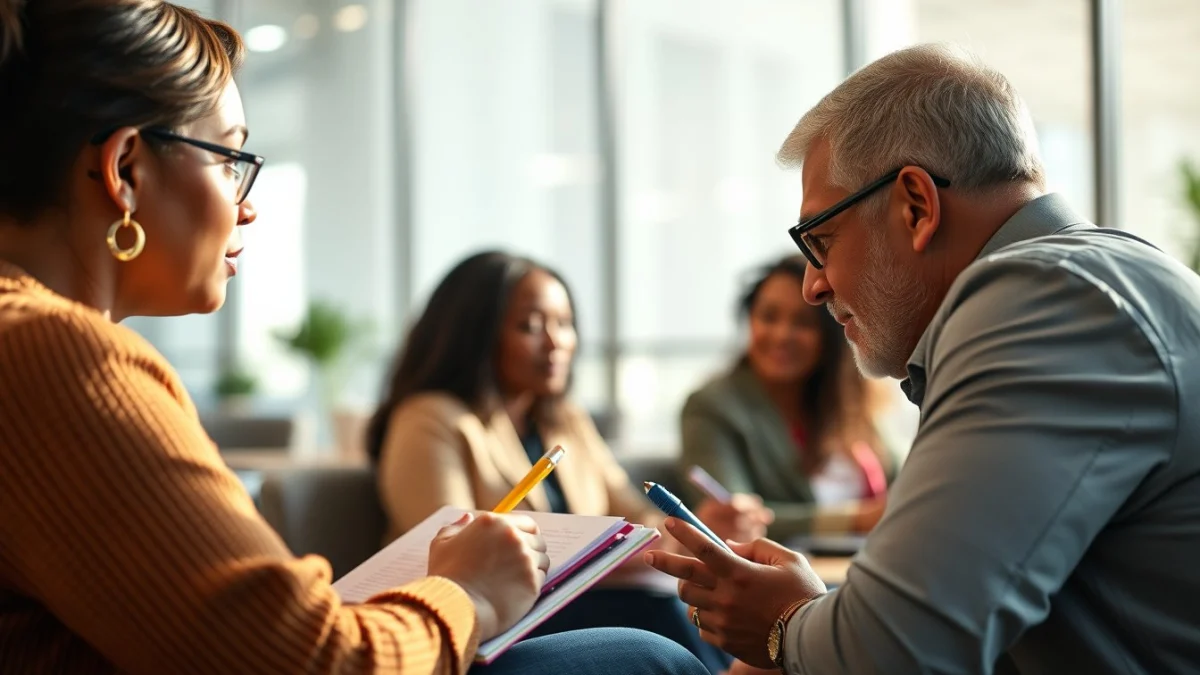 Person learning continuing education and skill development in a modern educational setting