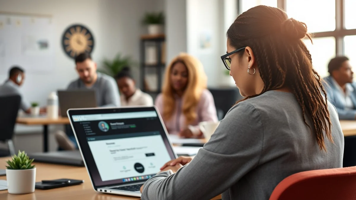 Professional learning office and administrative skills in a modern workspace